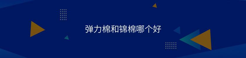 彈力棉和錦棉哪個好 彈力棉和錦棉哪個好
